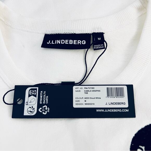 J. Lindeberg Camilo Short Sleeve Black Eagle Graphic Sweatshirt Tee Medium NEW - Picture 10 of 14